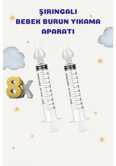8'li Burun Temizleme Aparatı Enjektör Burun Yıkama