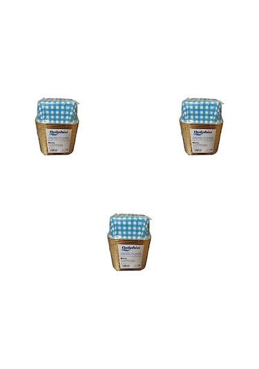 Dolphin Muffin Kare Kağıt Mavi Puantiyeli Altın Cupcake Kek Kalıbı Kapsülü Kabı - 25 Adetlik 3 Paket Renkli