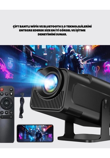 Otomatik Dikey Düzeltmeli Ve Manuel Zoom Fonksiyonlu Akıllı Projektör