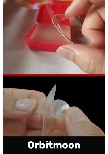 Premium Süper Güçlü Kolay Çıkarılabilir Yapışkan Çok Amaçlı 60 Parça Çift Taraflı Şeffaf Bant