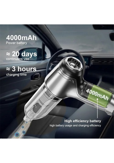 Yifomall Güçlü 19000pa Emişli Kablosuz Araç Ve Ev Temizleme Şarjlı El Süpürgesi - 4000mah Batarya 111 Karakter