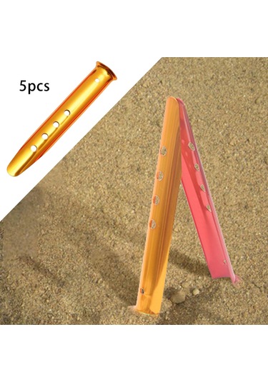 Suntek 5 Adet Taşınabilir Çadır Stakes Mandal Sarı-23cm Sarı 23cm Sarı