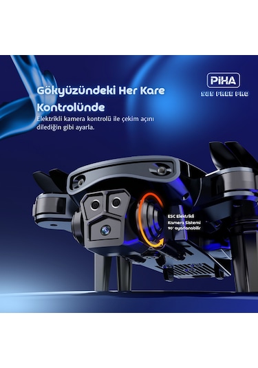 S85 Free Pro 2 Batarya, 40 Dakika Uçuş, 1080p Çift Esc Kamera, Fırçasız Motorlu Drone