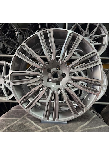 22 İnç 5x108 Range Rover Velar Gun Metal Elmas Kesim Jant Modeli