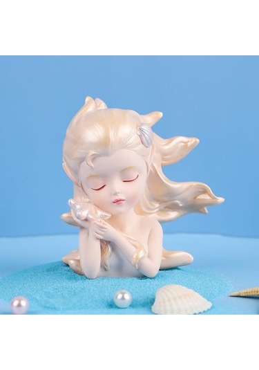 D Trendy Deniz Kızı Heykelcik Yaratıcı Parlak Renkli Narin