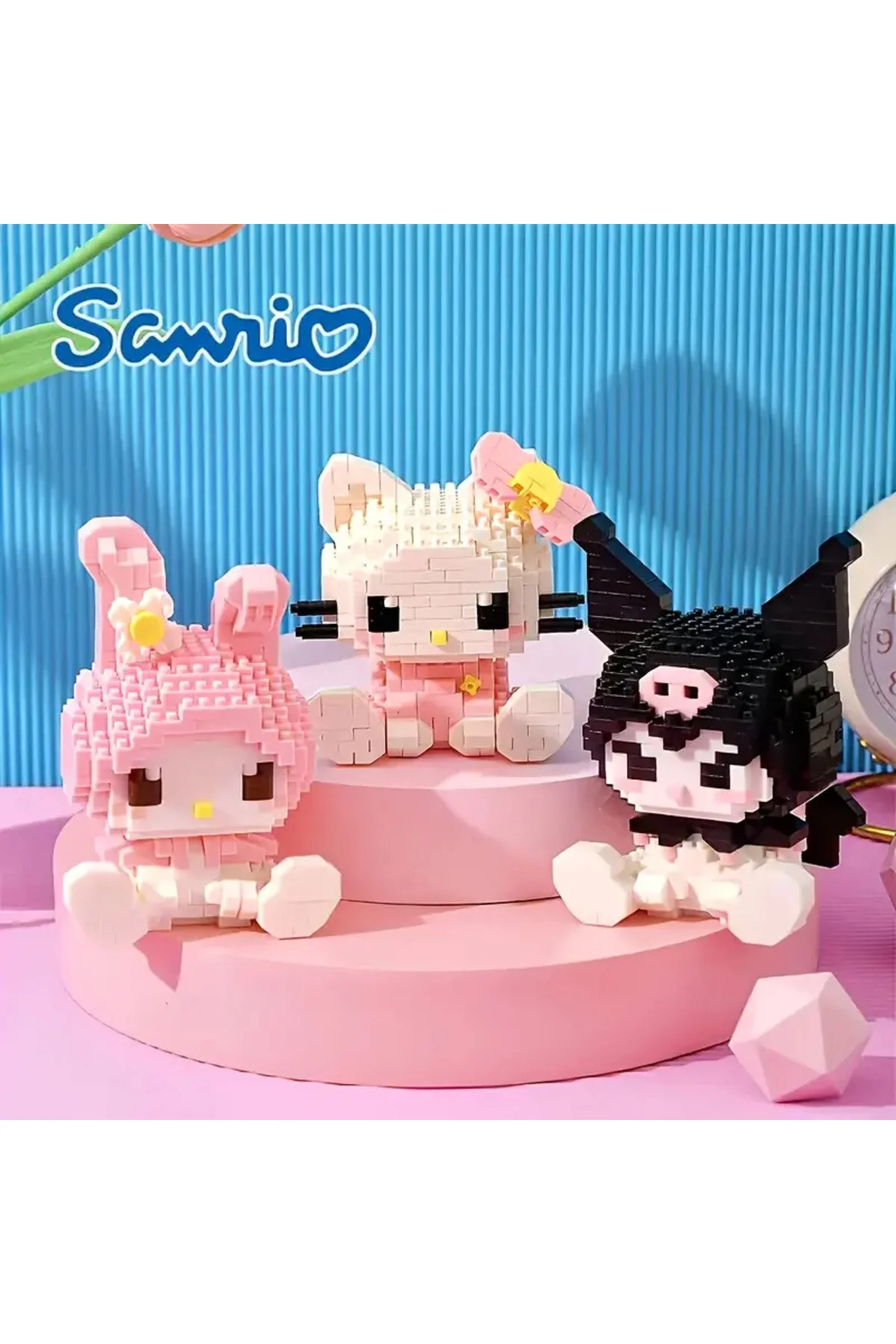 My Melody Karakter Yapı Taşları Seti Eğitici Bulmaca Oyuncak Doğum Günü,noel İçin Yaratıcı Hediye Melody Lego