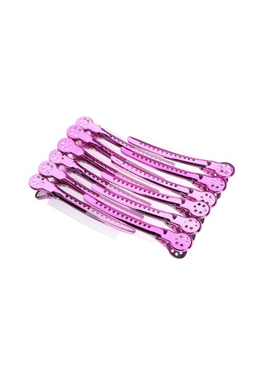 Suntek 12 Adet Paslanmaz Ördek Kesit Klipleri Berber Saç Kesimi Pembe