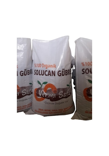 %100 Organik Vermisafa Katı Solucan Gübresi 20 KG Lamine Çuvallı