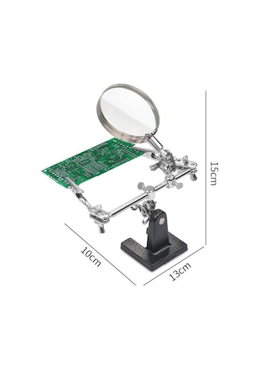 Reedark Te805 Metalik Tamir Klipsi - Pcb Devre Kartı Ve Cep Telefonu Kaynağı İçin Yardımcı Tutucu İle Binokülerlü Klem