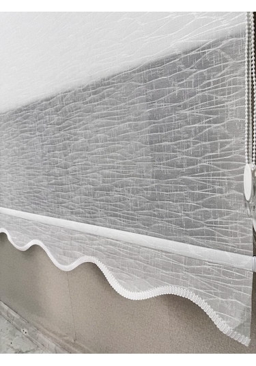 Bbb Keten Kumaşlı Çift Mekanizmalı Tül Stor Perde Tsk1004 Beyaz