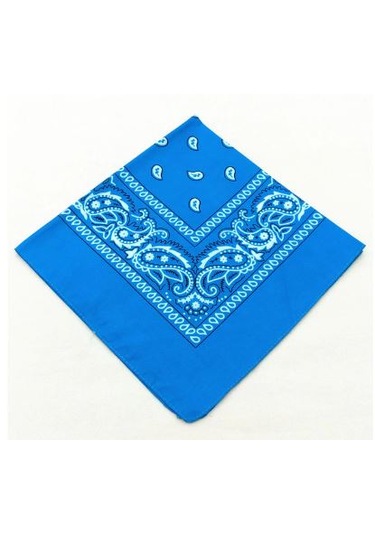 Melek Kare Bandana Fular Mavi