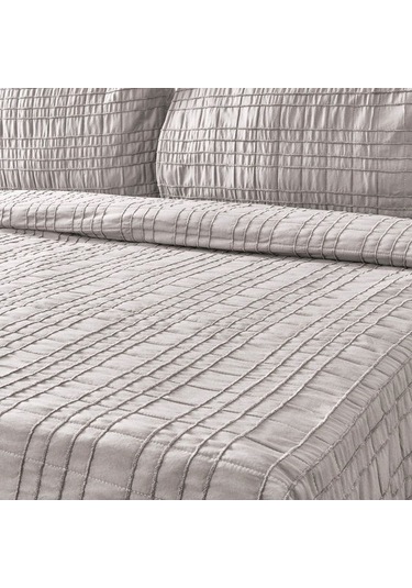 Evidea Soft Elit Çift Kişilik Yatak Örtüsü Seti - Gri - 200x230 Cm Gri