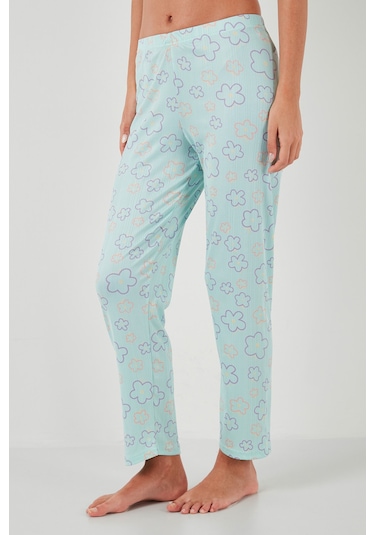 Lela Regular Fit Gömlek Yaka Kısa Kollu Bayan Pijama Takımı 65780124 Su Yeşili