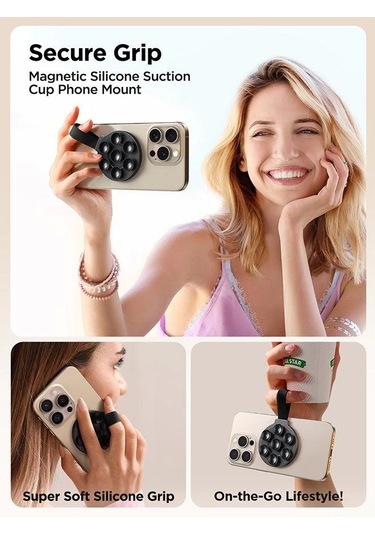 Joyroom Jr-zs393 Magsafe Uyumlu Vantuzlu Telefon Tutucu Çok Renkli