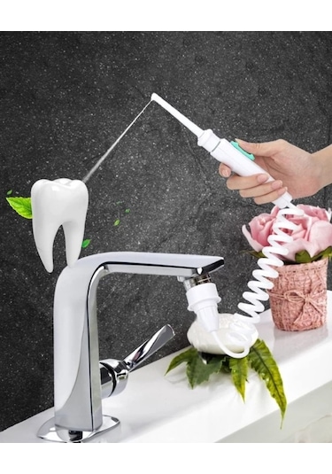 Ghdent GH15 Manuel Ağız Duşu 4 Başlıklı Askılıklı Farklı Renkli Uçlar Kademeli Tazyik Şarjsız﻿﻿