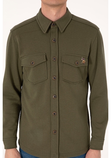 U.s. Polo Assn. Erkek Haki Gömlek Örme 50316673-vr027 Haki