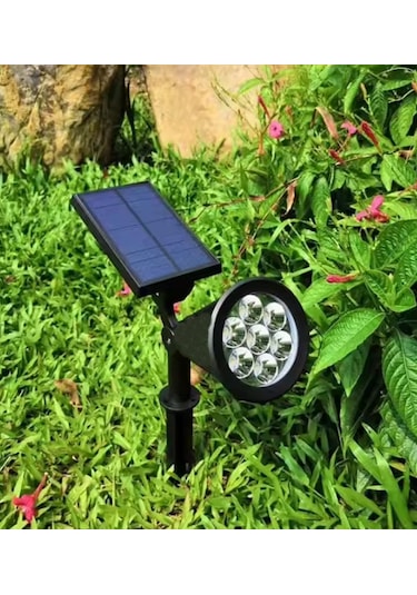 7w Solar Güneş Enerjili Kazıklı Çim & Bahçe Aydınlatma Yeşil