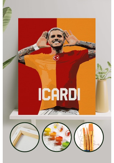 Sayılarla Boyama Tuval Seti 40x50 Cm - Icardi