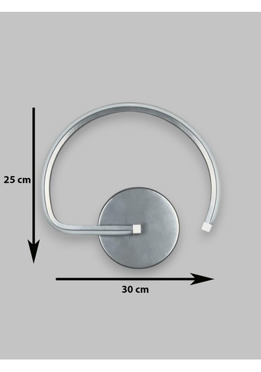 Gigi Aplik Gri Renk Gün Işığı Ledli Banyo Led Duvar Aplik Gri