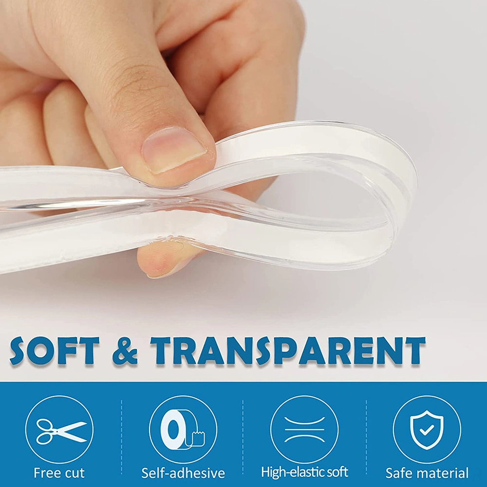 Yunboo Ev Çocukları İçin Şeffaf Darbe Emici Kenar Koruması - 10mm 2m, Otomatik Yapışkan, Masa-duvar-kapı Uygulanabilir, Pvc Malzeme, Güvenli Ve Dayanıklı Şeffaf