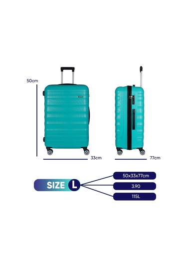 Vegmann Delphin Su Yeşili Büyük Boy Valiz Su Yeşili