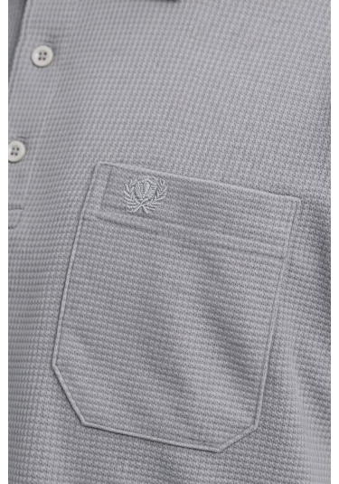 Classics Men Simenti Regular Fit Polo Yaka Uzun Kol Sweatshirt - 7567 Gri