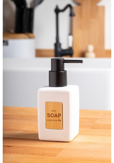 Finehome Pien Seramik Sıvı Sabunluk Beyaz