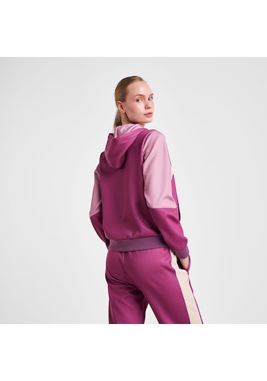 Lescon 25n-2131 Kadın Fermuarlı Kapüşonlu Sweatshirt Violet