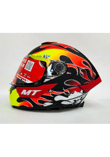 Mt Thunder 4sv Yamanaka B3 Şeffaf Vizörlü Mat Renk Iç Güneş Vizörlü Motosiklet Kaskı