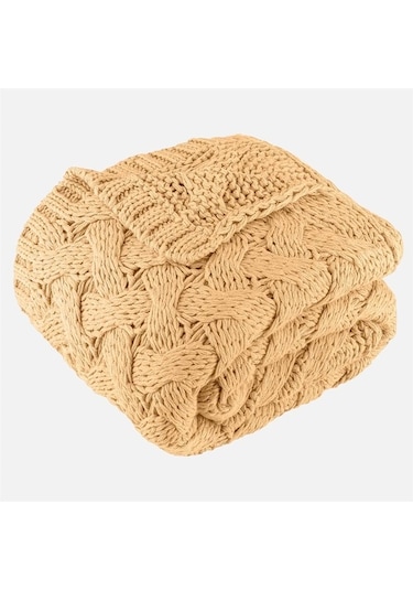 Serenita Saç Örgü Triko Tv Battaniyesi Throw Koltuk Şalı (538861582)-110X160