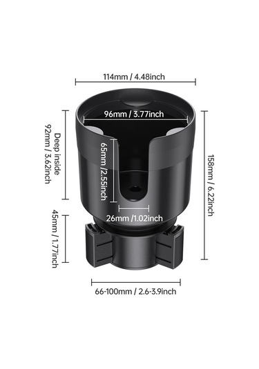 Tenfowee Evrensel Araç Bardak Tutucu - Çok Amaçlı, Kaymaz Tabanlı, Abs Malzemeden, Taşınabilir Bardak Ve Küçük Eşya Organizatörü