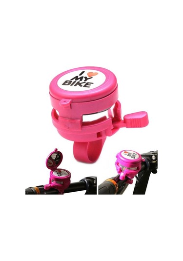 Aynalı Çın Çın Zil Çocuk Bisikleti Pembe Mavi Renk Pembe Mavi - Pembe