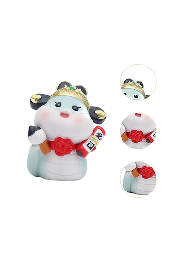 Suntek Çin Yeni Yılı Yılan Heykelciği Dekoratif Açık-mavi