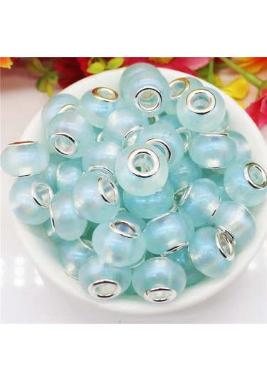 Irisdream 10 Adet Murano Reçine Rondelle Boncuk Bilezik Dıy Takı Yapımısıcak Pembe Sıcak Pembe