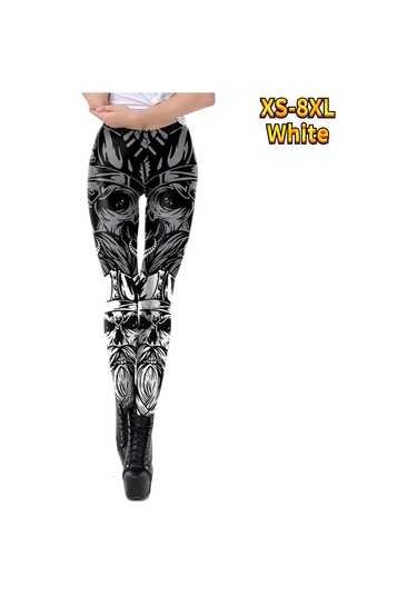 Beyaz Bayan Çok Renkli Gözler Baskılar Streç Yoga Tayt Spor Koşu Spor Salonu Spor Aktif Pantolon Beyaz