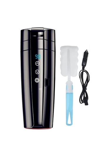 12v-24v Araba Isıtma Fincan Dijital Lcd Ekran Araba İsıtmalı Diğer