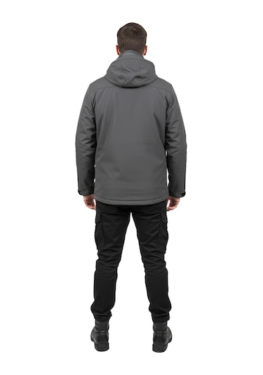 Mysia Outdoor Antrasit Soft Shell Mont Çift Kat Polarlı Antrasit