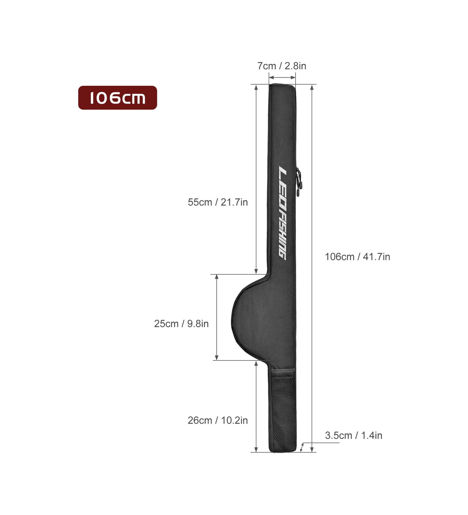 Youtek Leo 106cm Olta Korumalı Çanta, 1000d Oxford Malzeme, Hafif Tasarım 204-267g Fishing Bag