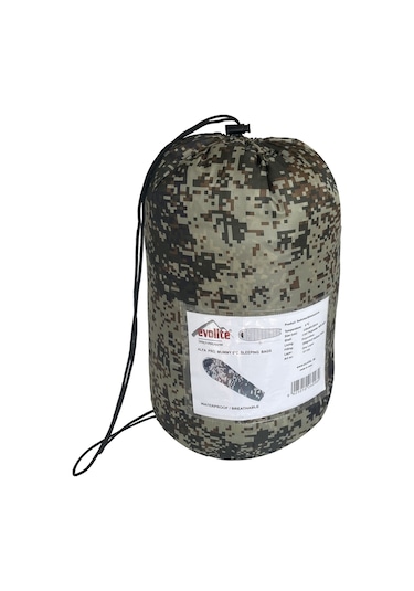 Evolite Alfa Pro Camo Uyku Tulumu 0ºC Haki
