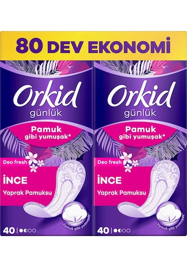 Orkid Pamuksu Deo Fresh Günlük Ped 80'li