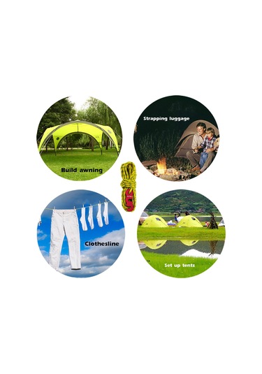 Skycity 4'lü Multifonksiyonlu Aydınlatıcı Çadır Rengi, 3mm Poliester/nilon, Alüminyum Kilit, 4m Uzunluk, Sarı - Kamp, Pergola, Çamaşır Ç晾晒 İçin Sarı