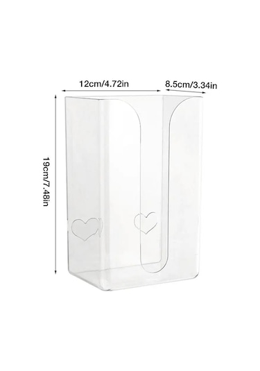 Şeffaf Duvara Monte Kağıt Mendil Dikdörtgen Duvar Kağıt Mendil Tutucu Çivi Olmadan Duvar Kutu Mendil Banyo Mutfak Için