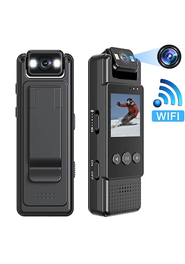 Cep Klipsli Mini Kamera 1080 P Taşınabilir Bodycam 180 Lens