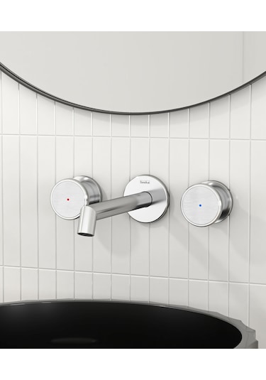 Teska Grande Shine Lavabo Bataryası-krom Krom