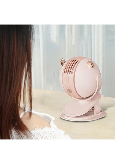 Homyl El Tipi Bladeless Puset Fanı Usb Şarj Edilebilir Pembe