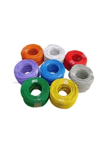 1x0.35 MM2 SIAF 22 AWG 8 Renk Yumuşak Silikon Kablo 1 Metre