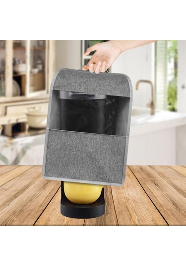 Homyl Kahve Makinesi Toz Kapağı Stand Mikser Espresso Koruyucu Gri