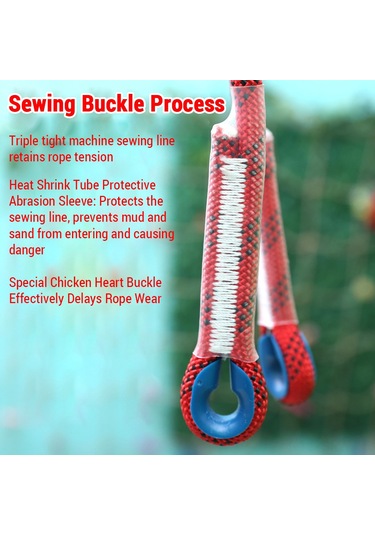 Maiyame 10mm Dayanıklı Nilon Tırmanma Kordonu, 850kg Yük Taşıma, Dağcılık-kurtarma-yüksek Yer Çalışmaları İçin Yeşil 10m Yeşil