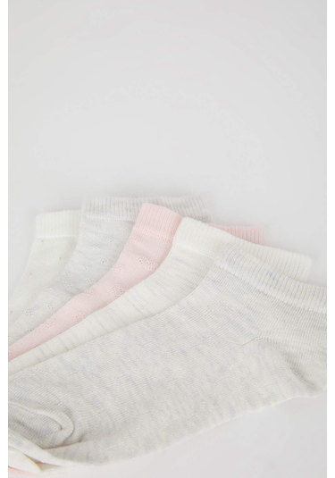 DeFacto Kız Çocuk 5'li Pamuklu Patik Çorap Y1937A6NSKR1