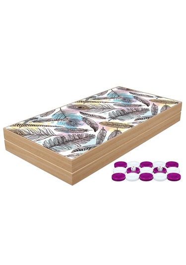 Klasik Feather Tavla Ürün Ölçüleri A : 48.0cm X 24.0cm X 6.5cm